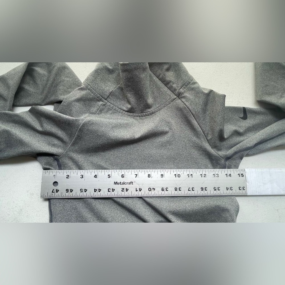 Nike Pro Running Jacket Womens Small Gray Dri Fit‎ Zippered Mock Neck Athleisure - Picture 8 of 9